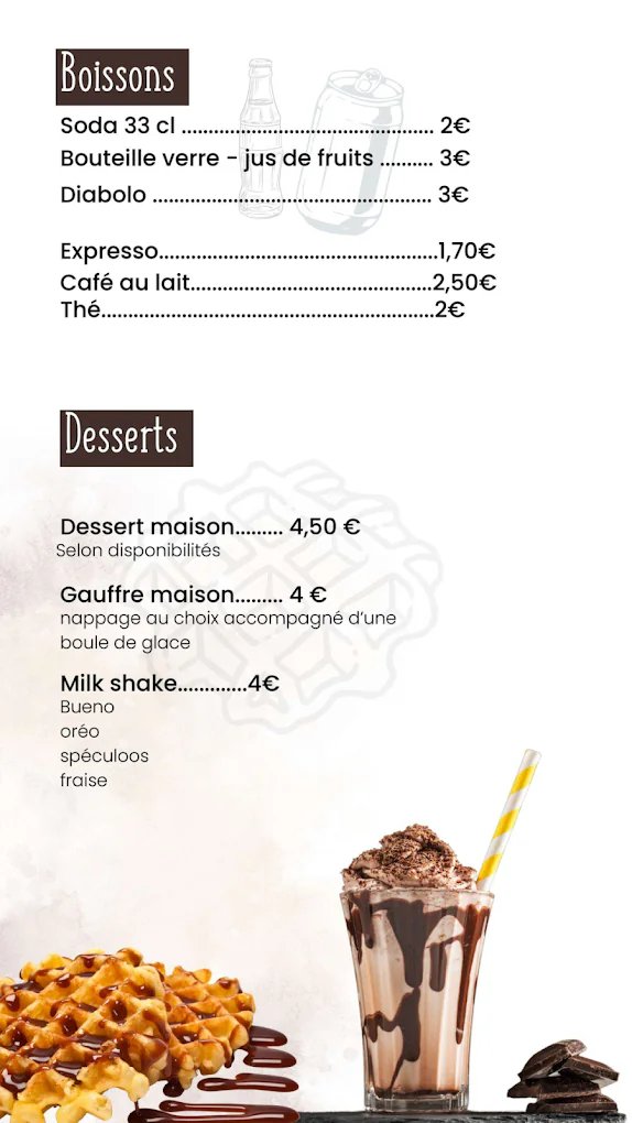 Boissons & desserts